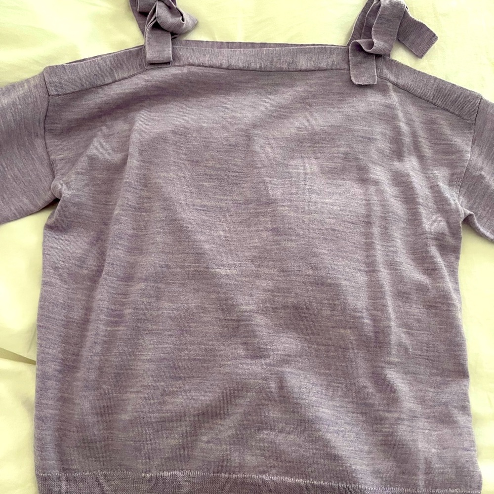 J crew shoulder tie sweater